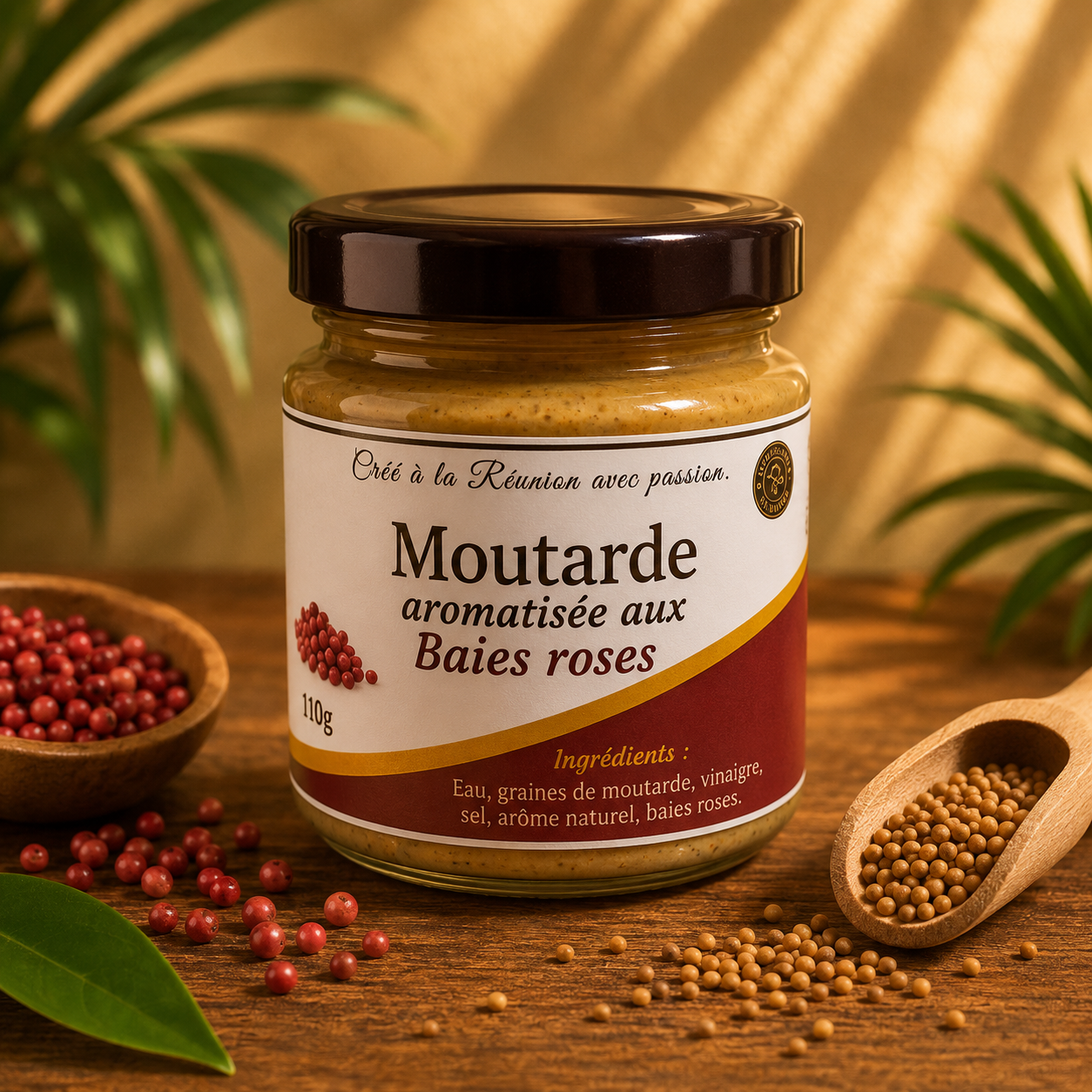 Moutarde aux baies roses